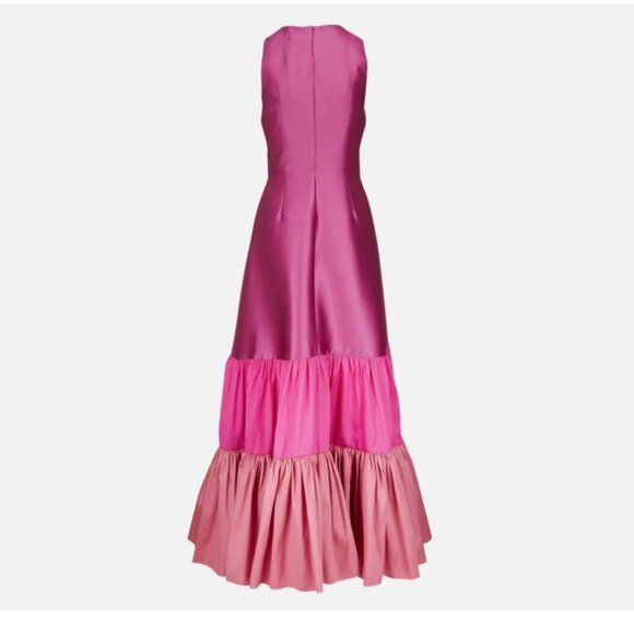 Sachin & Babi Rori Satin-Finish Ruffle Hem Gown - Picture 7 of 12